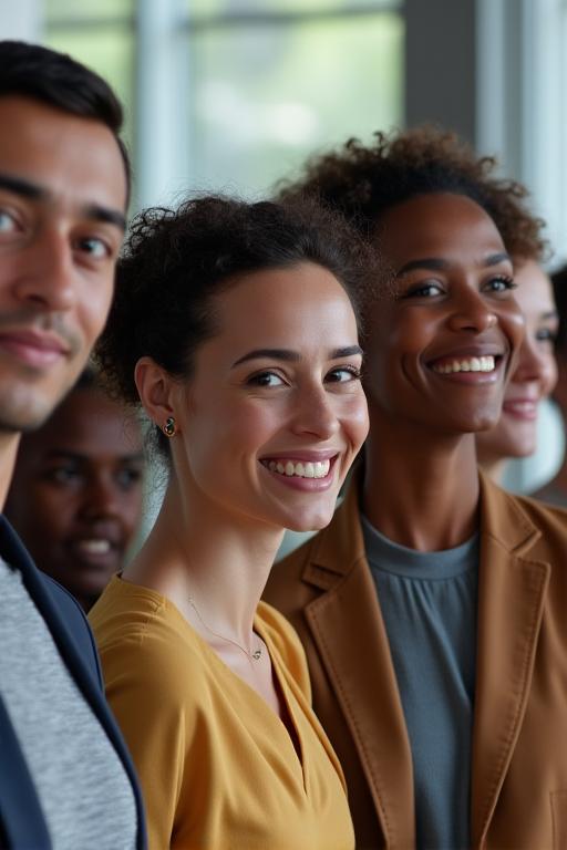 Diverse and inclusive team photography representing multiple demographics