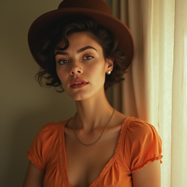 Retro vintage editorial photography with film aesthetics